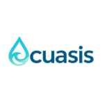 Logo de Acuasis con una gota de agua turquesa que sustituye la letra A y contiene una ola en su interior.